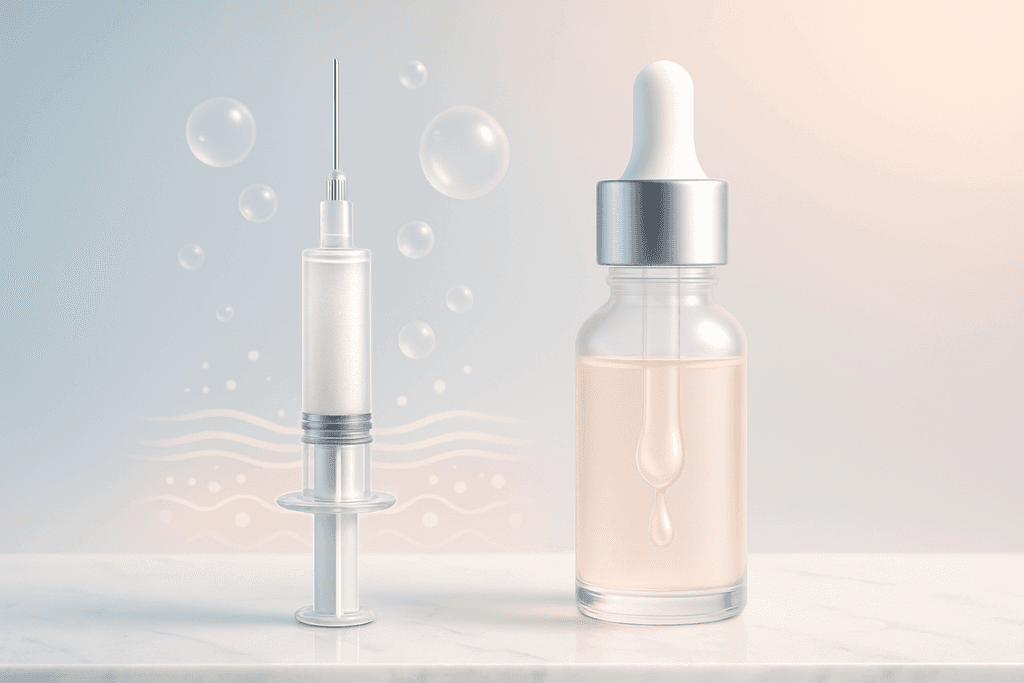 Choosing between injectable and topical skin boosters