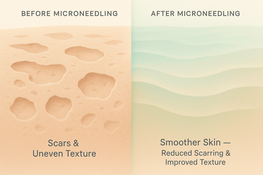 Microneedling for scar reduction and better skin texture