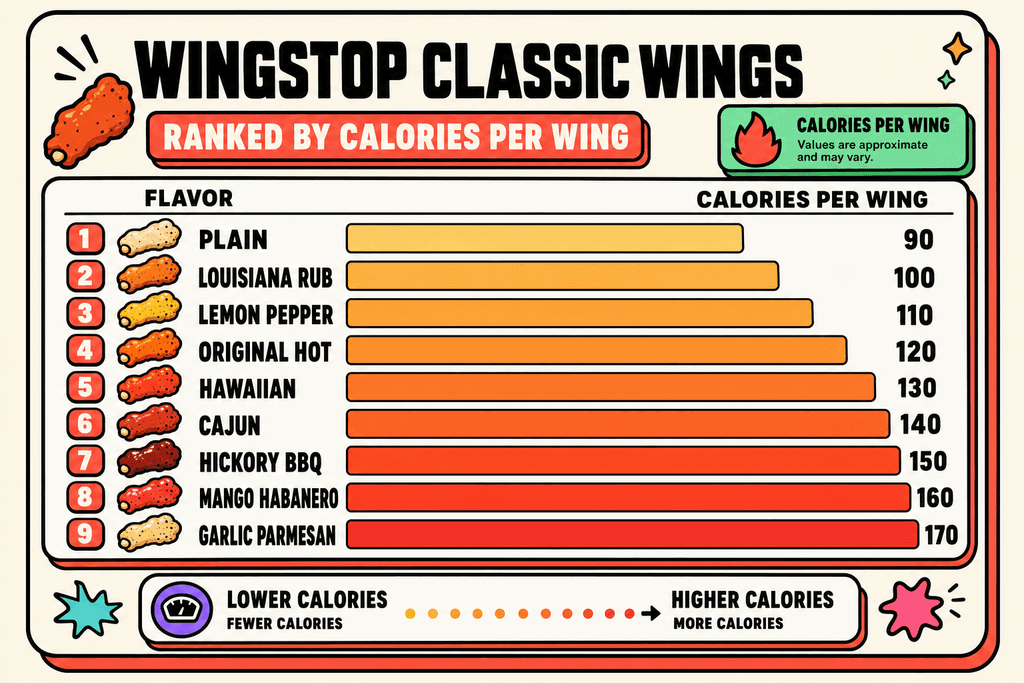 Classic Wings Ranked by Calories