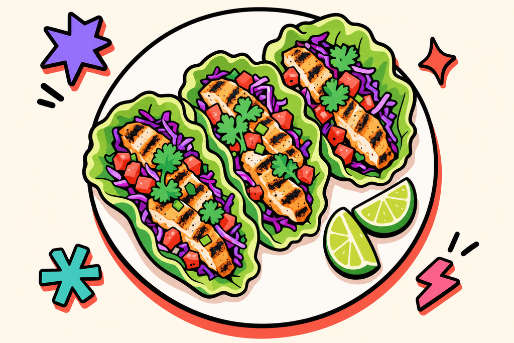 Grilled Chicken Lettuce Wrap Tacos