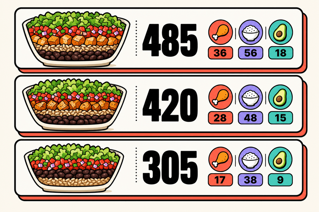 Lowest Calorie Chipotle Bowls