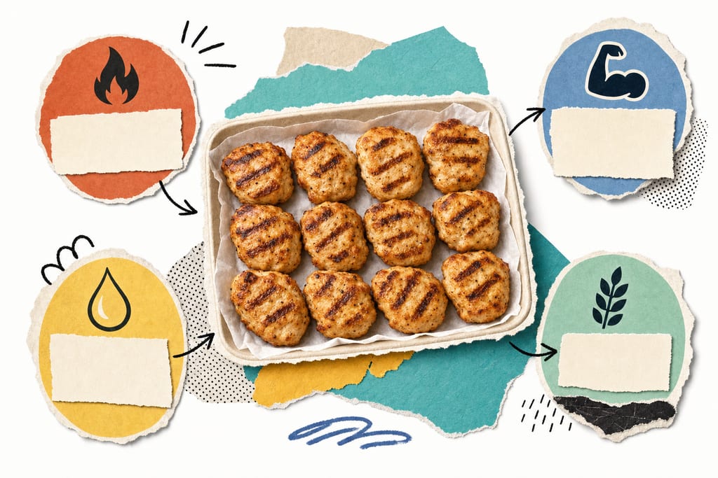 Tray of 12 grilled chicken nuggets with numeric nutrition callouts for chick-fil-a grilled nuggets calories 12 count