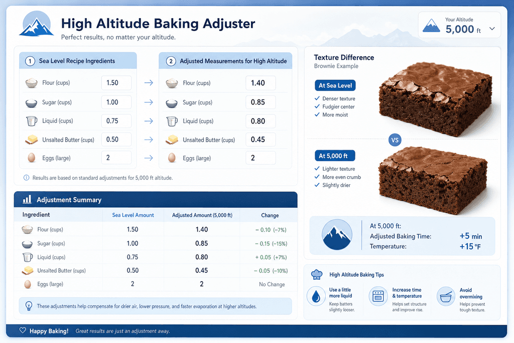 How Altitude Affects Brownie Bar Texture