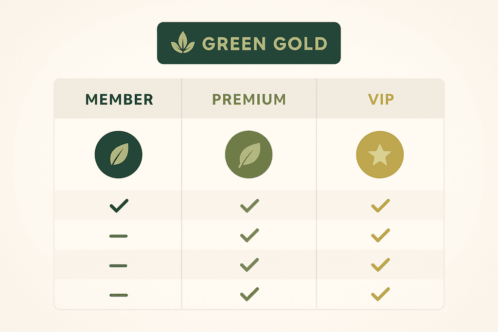 2. Green Gold's Tiered Rewards System