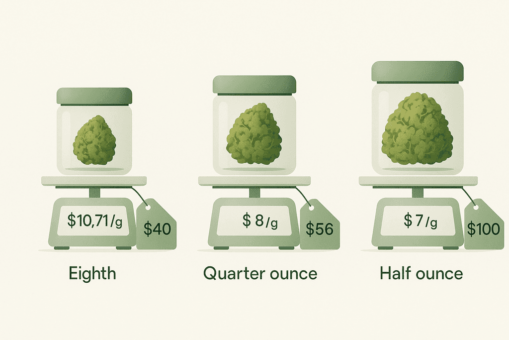 Flower Pricing for Eighths and Larger Quantities