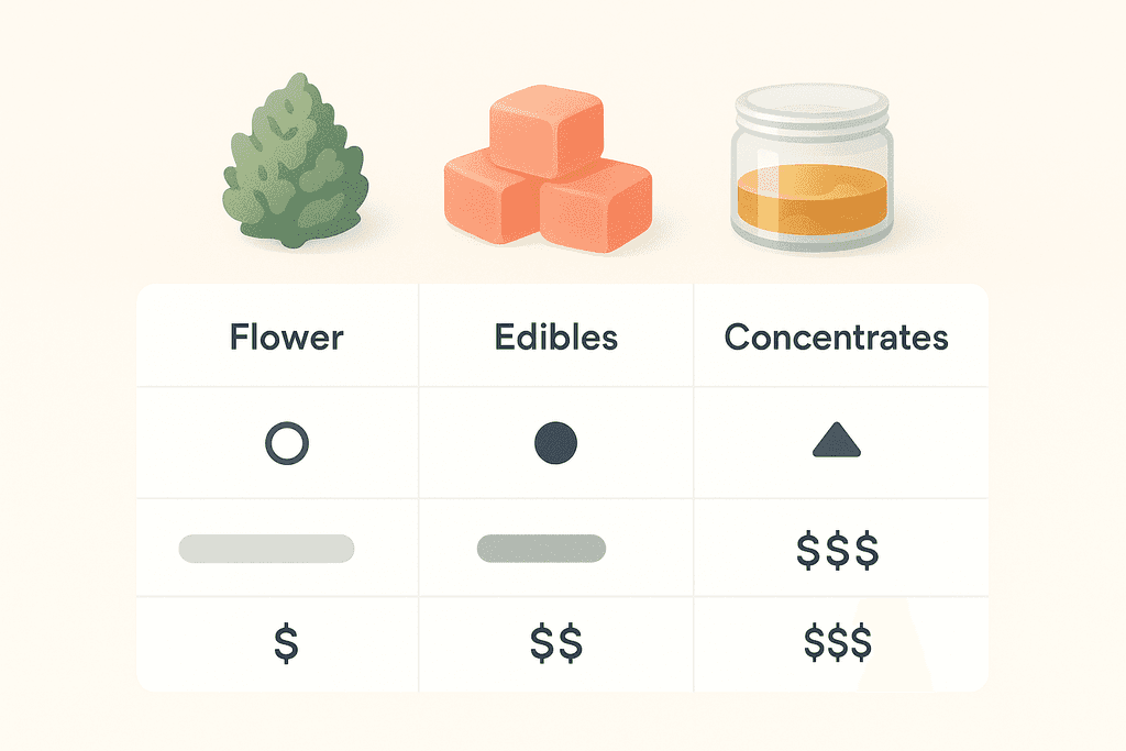 Flower vs Edibles vs Concentrates
