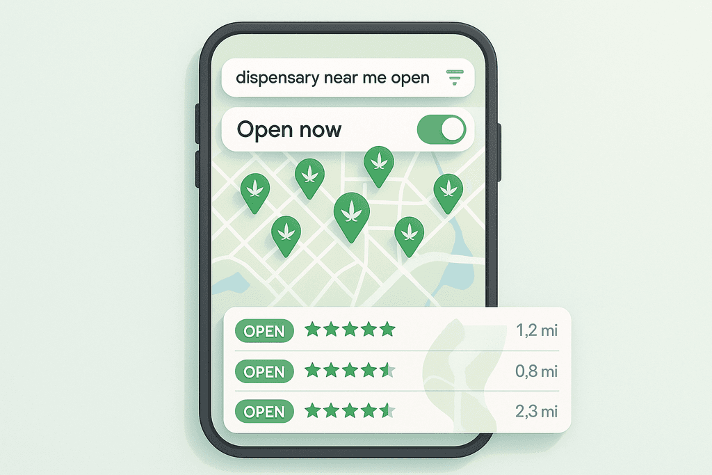 Use Google Maps for Real-Time Dispensary Hours