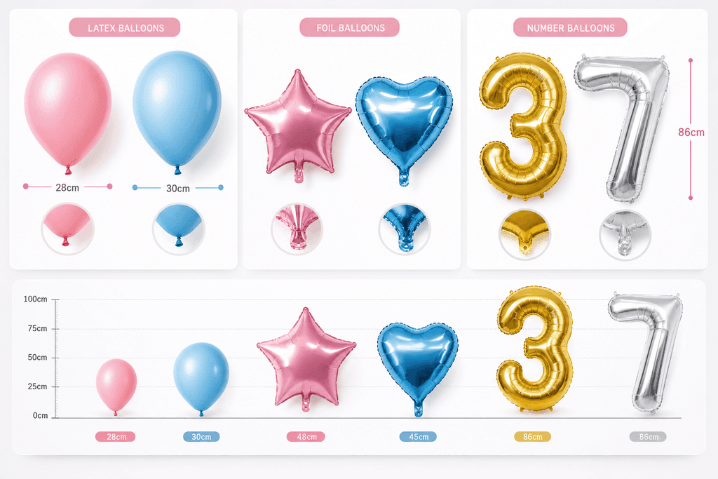 Browse Balloons by Size and Type