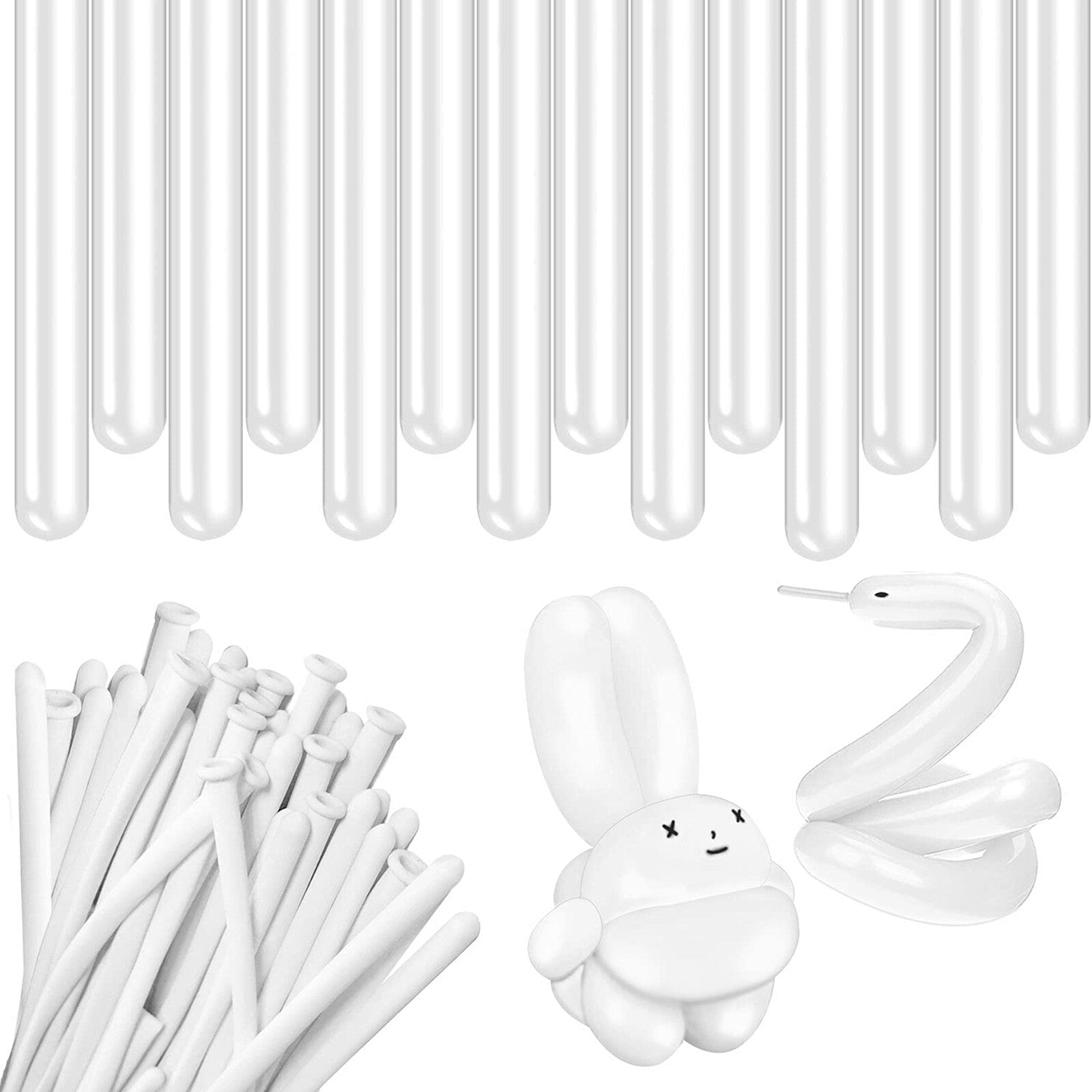 Colourful 300PCS Long Twisting Balloons Latex Modelling Balloons for Animal Party Decorations with balloon pump