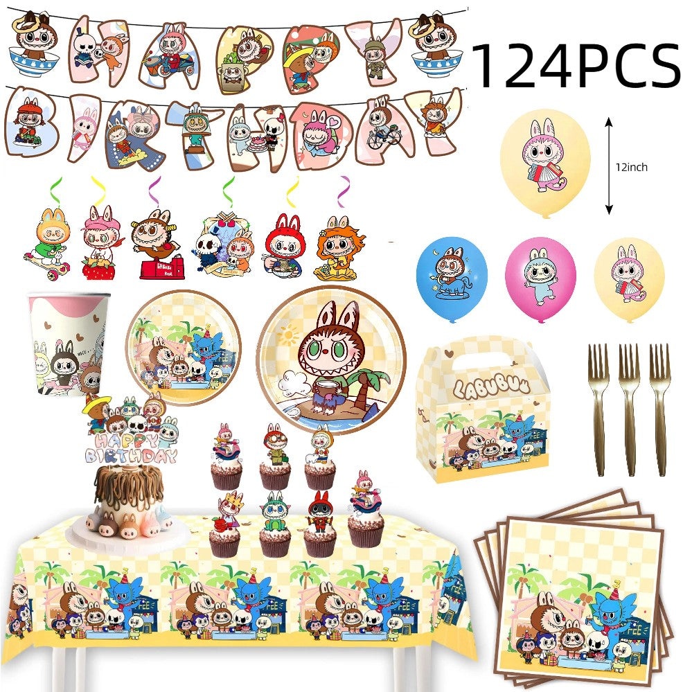 Party Tableware – Foil Balloon Banner Birthday Decorations