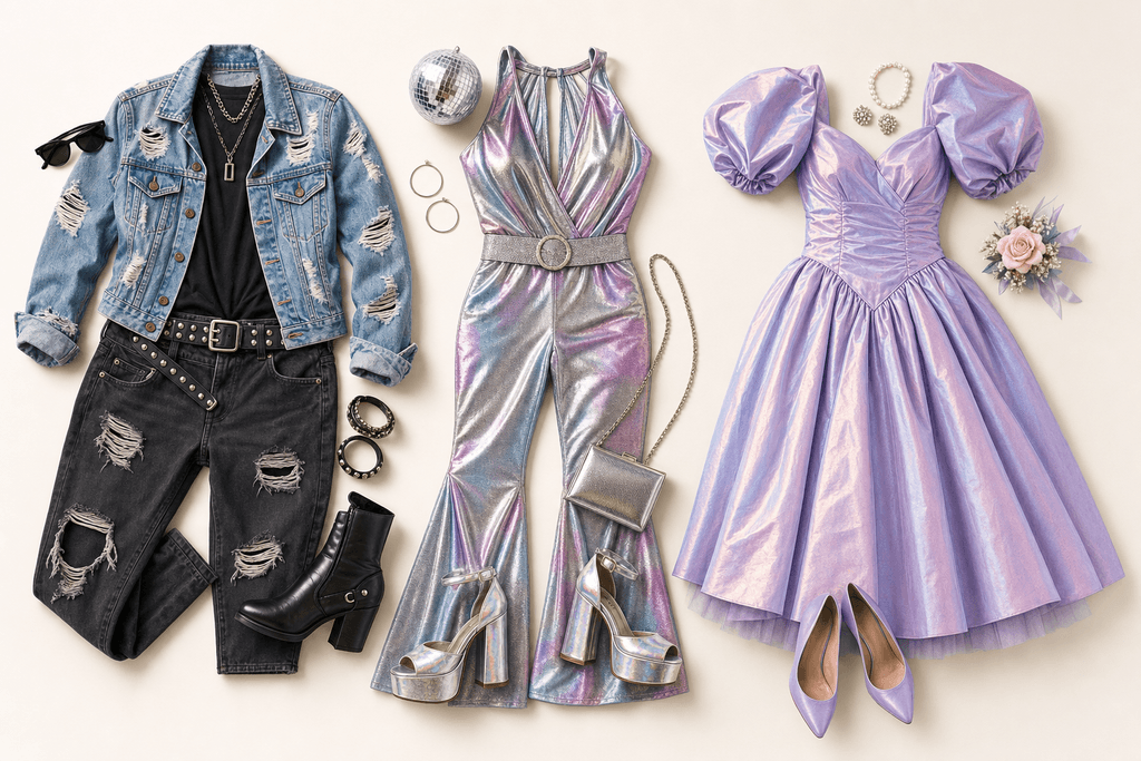 Rocker, Disco and Prom 80s Looks