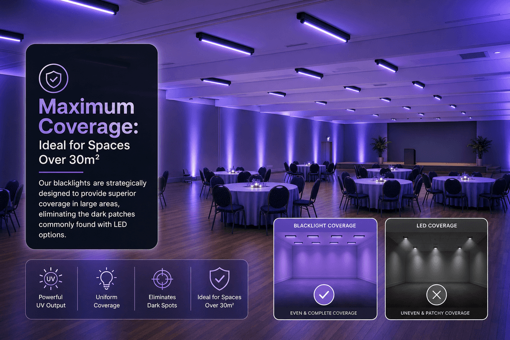 Tube-Style Blacklights for Larger Venues