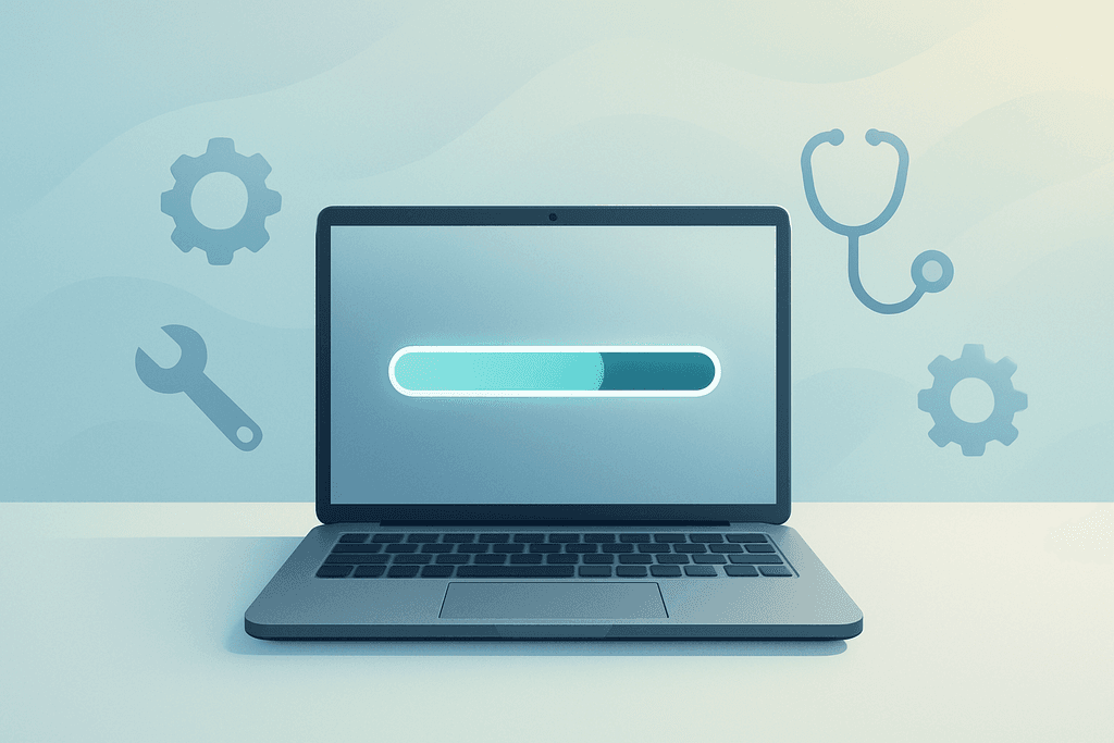 Step-by-step examples of troubleshooting a slow laptop at home