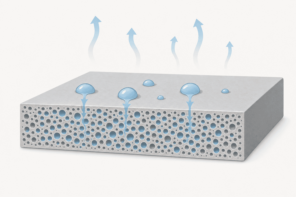 Stone drying mat evaporation process