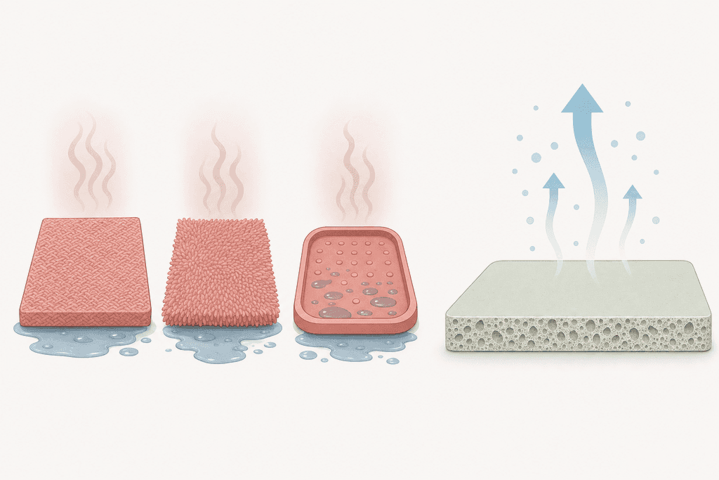 Fabric, Microfibre, and Rubber: The Usual Suspects