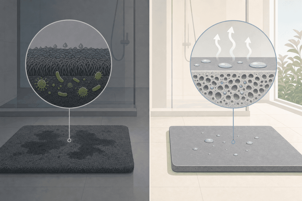 How Stone Bath Mats Stay Naturally Hygienic