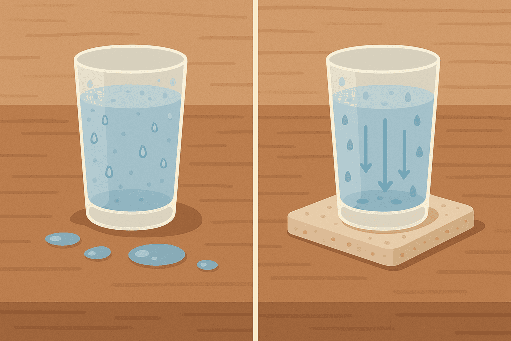 How Stone Coasters Handle Cold Drinks