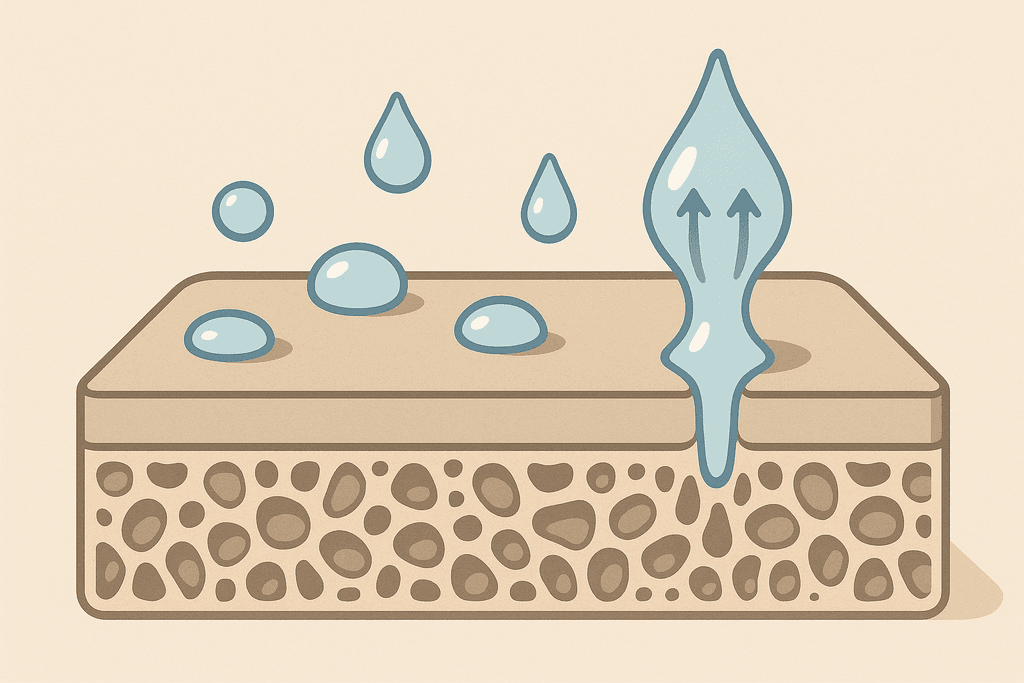 Instant Moisture Absorption Stops Water Before It Spreads