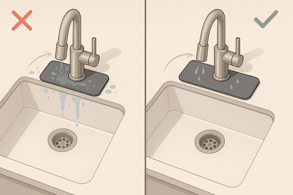 Mistake 1: Placing Your Mat Too Close to the Faucet