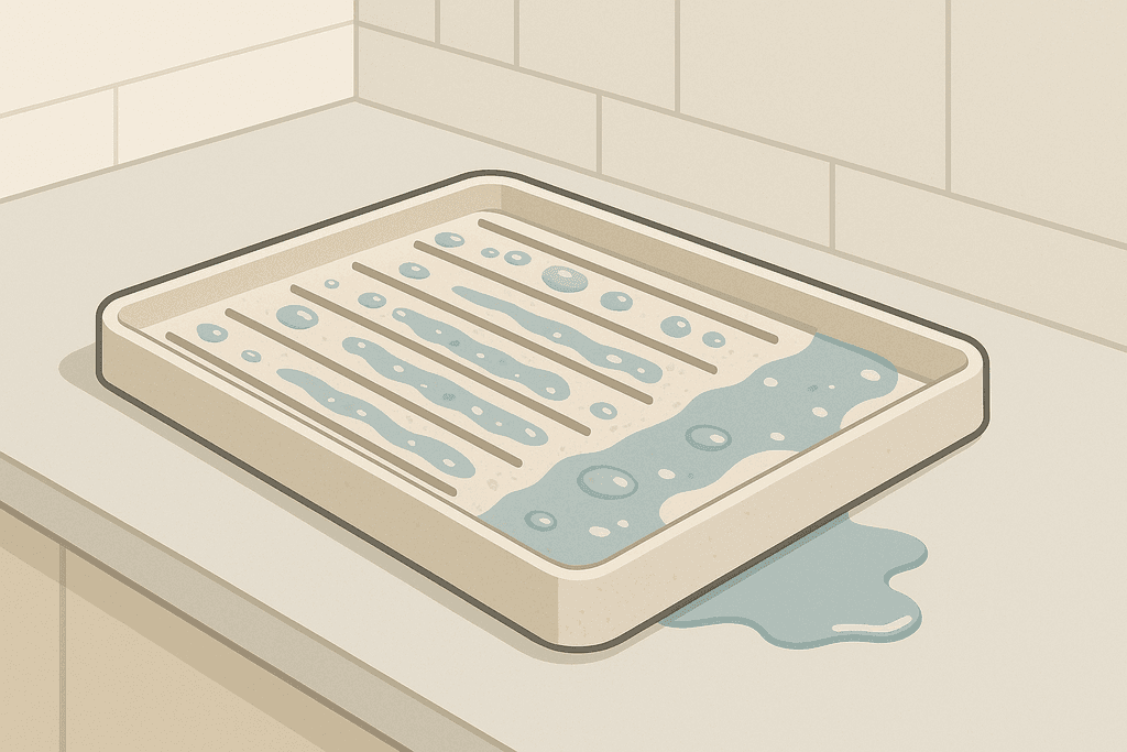 Plastic and Silicone Dish Rack Trays