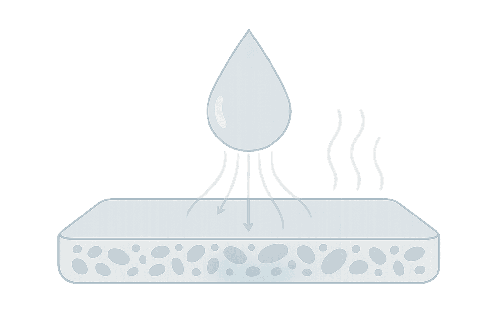 Rapid Evaporation Prevents Long-Term Damage