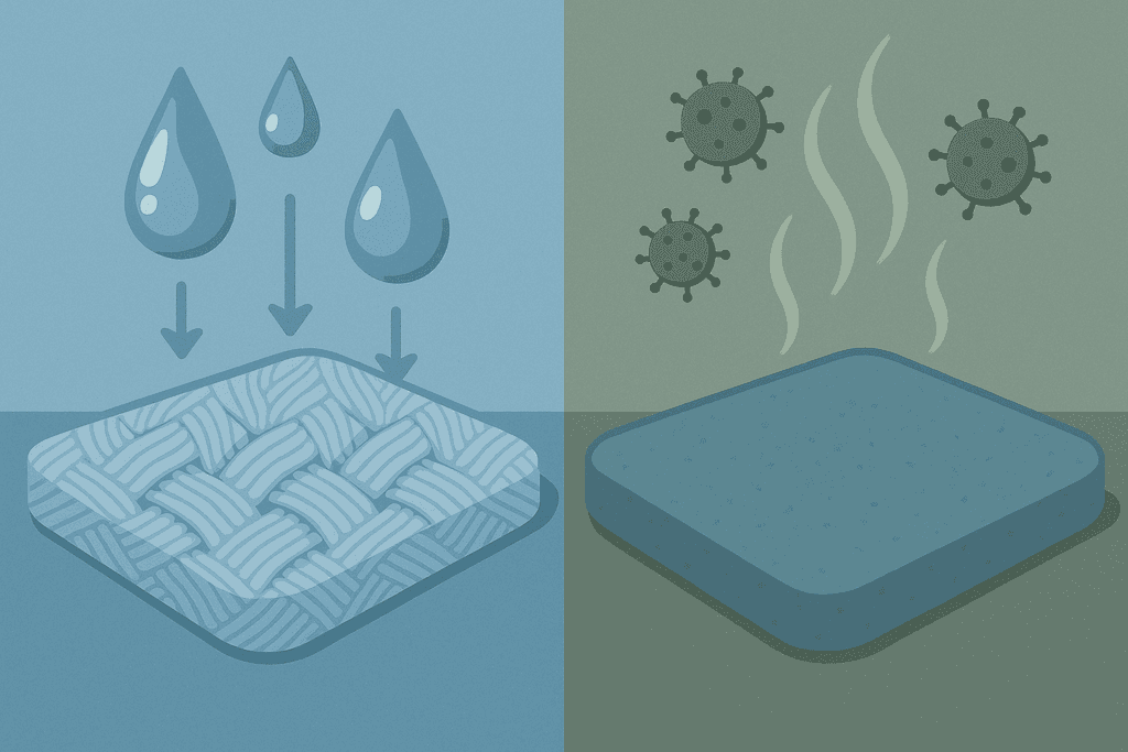Rubber and Fabric: The Absorption Problem