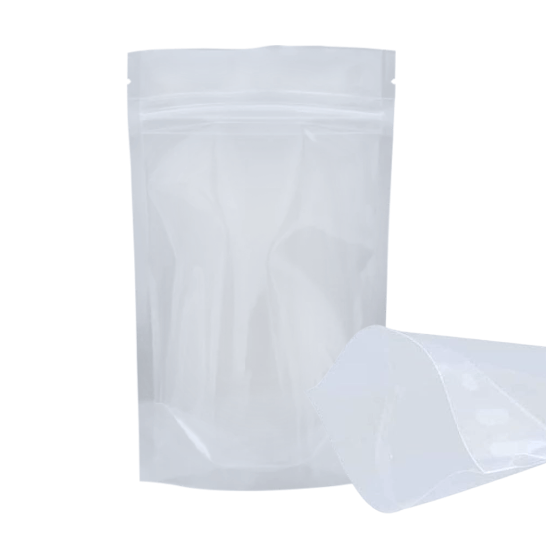 200 x 300 + 50 mm Matte Stand-Up Bag with Expandable Base Resealable Ziplock Packaging Bag