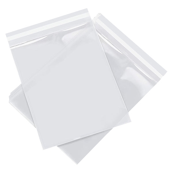 Wholesale Pack of 10,000 - 50 x 100mm + 30mm Lip OPP Resealable Plastic Bags
