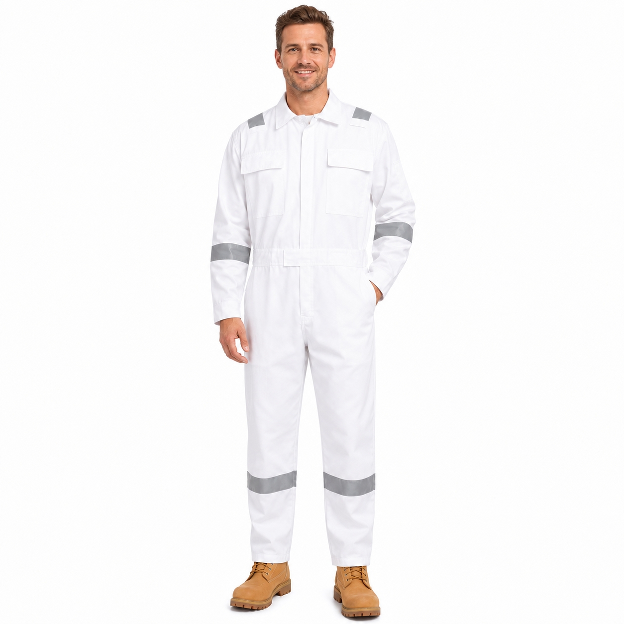 100% Cotton Coveralls with Reflective Tape — 175 GSM & 270 GSM