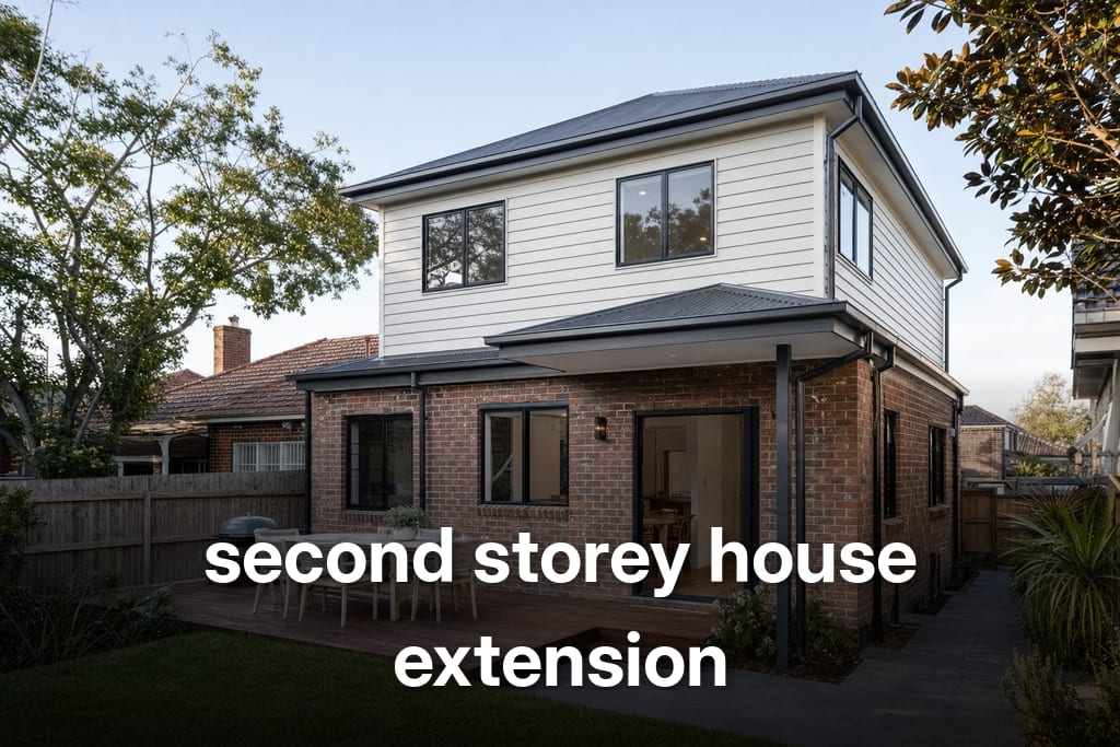 Rear garden view of a Sydney federation home with a second storey house extension